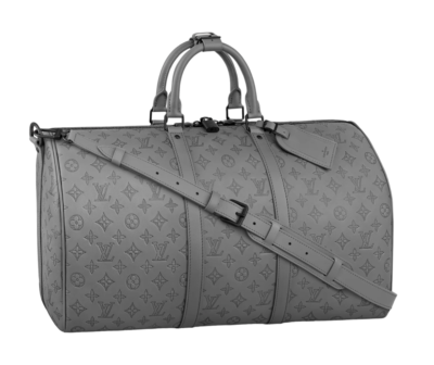 Louis Vuitton Keepall Bandouliere 50 Monogram Shadow Gray LV