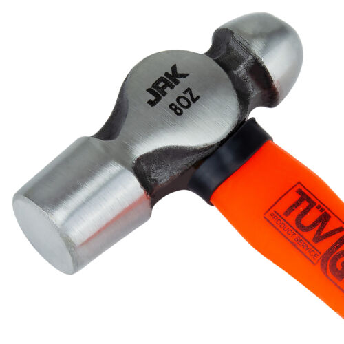 JAK 8oz 16oz Ball Pein HEAVY DUTY Hammer Fibreglass Handle Peen DIY Hand Tool - Picture 3 of 8