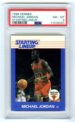 MICHAEL JORDAN~1988 KENNER STARTING LINEUP PSA-8 NM-MT GRADED NBA 