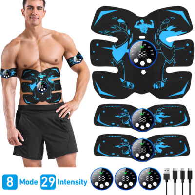 Abdominal Exercise EMS Muscle Stimulator Belt Electric ABS Trainer Training Arms