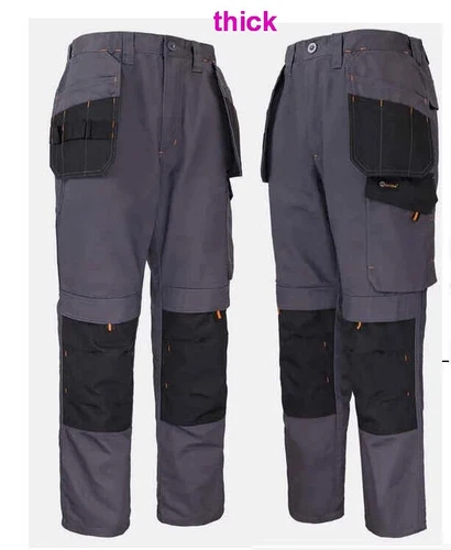 Men Multi-Pocket Cargo Pants Work Pants Wear-Resistant Pants Worker's Trousers - Picture 7 of 42