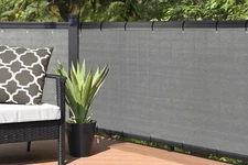 Balcony Fence Windscreen Privacy Screen Shade Cover Garden Pool Grey