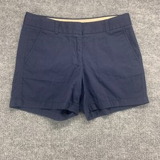 J Crew Shorts Womens 4 Blue Chino Broken In Flat Front Cotton Pocket Casual 31