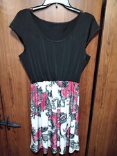 Black Red Paisley Pullover Dress 2x plus