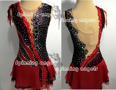 red ice skating dress