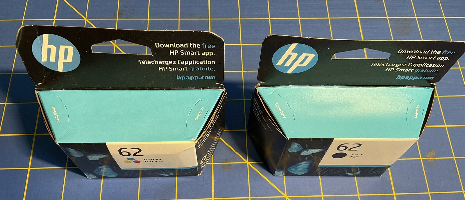 HP 62 Black And TriColor Standard Yield Ink Cartridges, New, Expire
