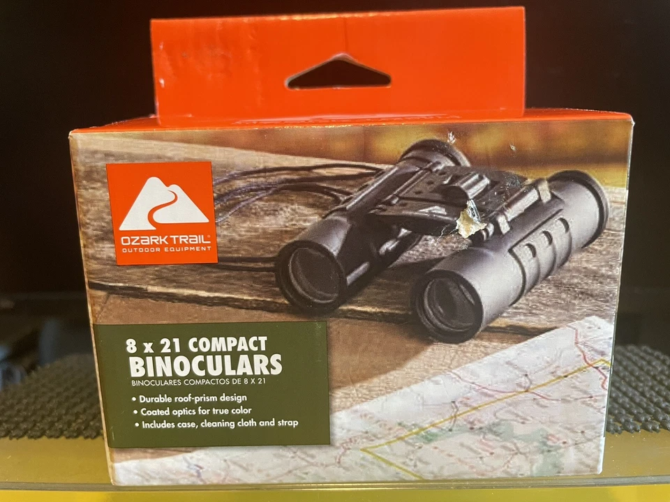 8x21 COMPACT BINOCULARS W/CASE-STRAP-CLEANING CLOTH NIB - Image 2 of 4