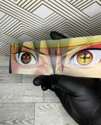 Naruto Shippuden Naruto & Sasuke 3D Lenticular Motion Car Sticker Decal Peeker