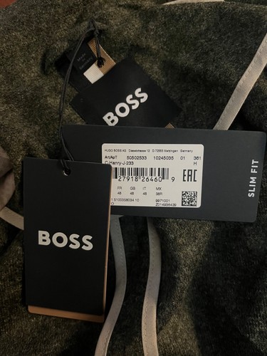 BOSS Hanry Sport Coat Jacket in Stretch Italian Jersey Slim Fit Dark Green - 38R - Picture 14 of 16