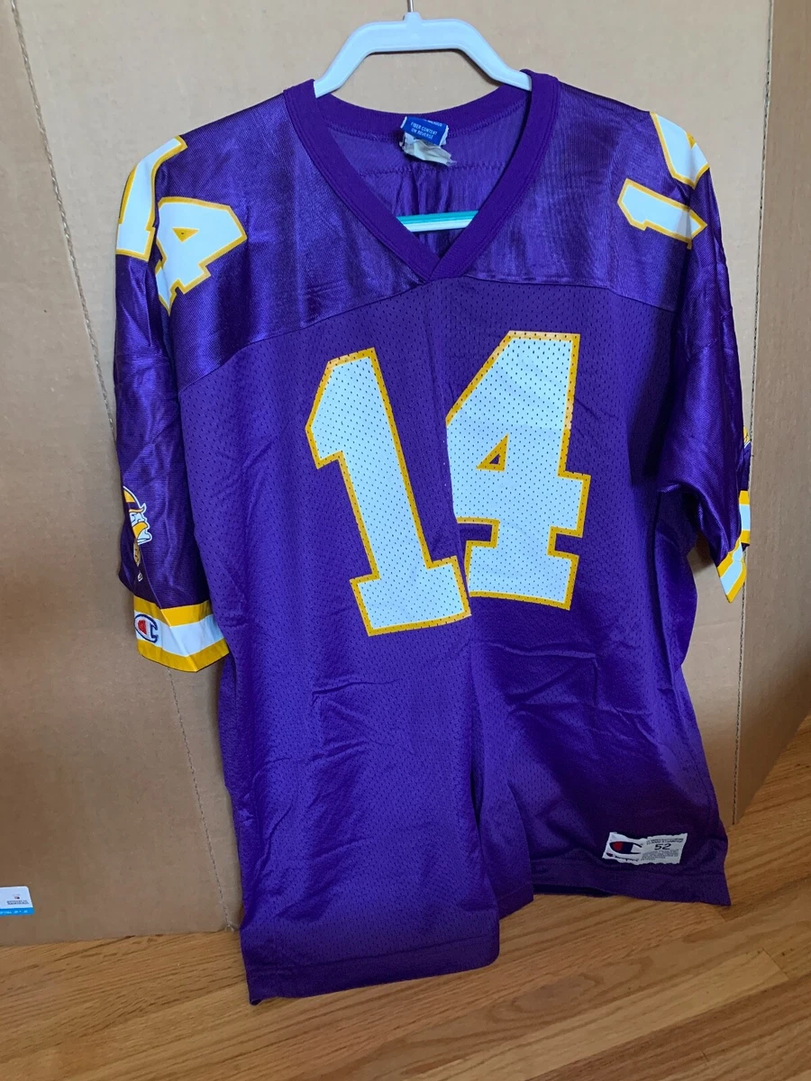 OFFICIAL NFL MINNESOTA VIKINGS #14 B. JOHNSON MENs JERSEY SIZE L 52 (D6)