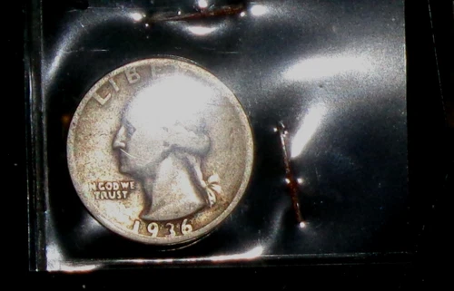 1936-D  SILVER WASHINGTON HEAD QUARTER - GRADES - "VERY GOOD"