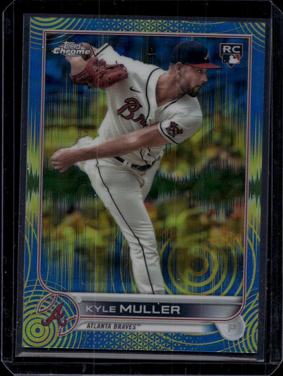 2022 Topps Chrome Sonic Kyle Muller #70 Blue/Yellow Pulse Refractor /75 RC