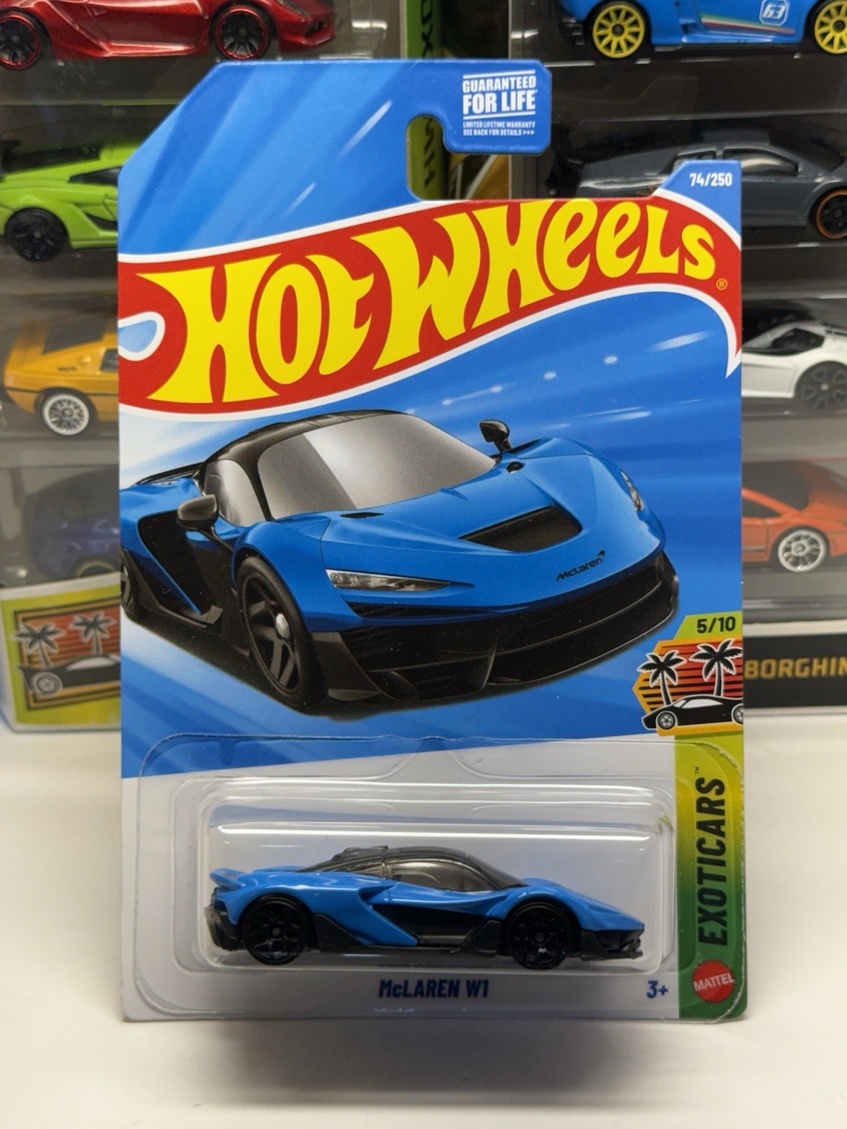 🇬🇧 HOT WHEELS 2025 - Blue McLaren W1 - Exoticars 74/250 - 1:64 Die Cast Toy