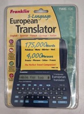 Vintage 1999 Franklin TWE-106 5-Language European Translator 175,000 Words