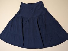 Damart Ladies Size 14 Navy Blue Flared Midi Skirt