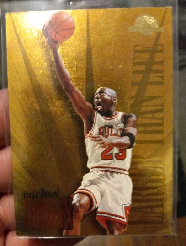 Michael Jordan 1995-96 Skybox Premium Larger Than Life #L1 Insert Chicago Bulls