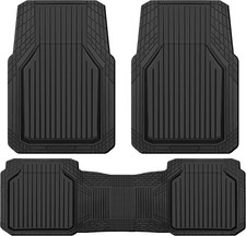 CAR PASS Heavy Duty Rubber Floor Mats for Car, Waterproof Liner Deep Dish Car Ma