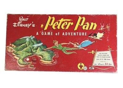 Vintage 1953 Walt Disney Peter Pan Board Game Transogram Nice Color