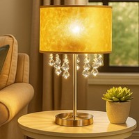 Led Tisch Leuchte Wohn Zimmer Beistell Lampe Steh Beleuchtung Kristall Behang