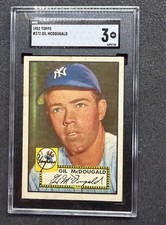 1952 Topps - #372 Gil McDougald - SGC 3 (Centered)