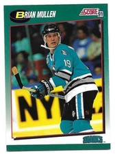 BRIAN MULLEN 1991-92 SCORE ROOKIE TRADED CARD NEAR MINT+ CONDITION