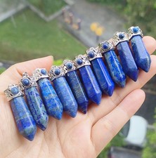 10 pezzi ciondoli pietra gemme lapislazzuli naturale amuleto magico reiki guarigione