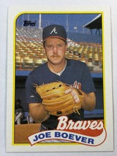 Vintage 1989 Topps Joe Boever Atlanta Braves P Baseball Base Set Card #586 EX