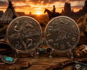 2026 Year of the War Horse 10oz Large Diameter Copper .999 Antiqued