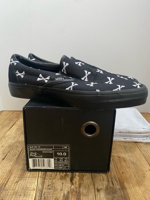 Size 10 - DS Vans Syndicate x Wtaps Crossbones Slip Black 006