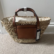 Marks and Spencer Woven Natural Straw Small Bag ~ IDEAL FOR HOLIDAY ~ BNWT