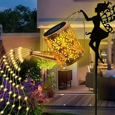 Solar Garden Lights Outdoor Decoration, Metal Solar Watering Can Lights Outdoor