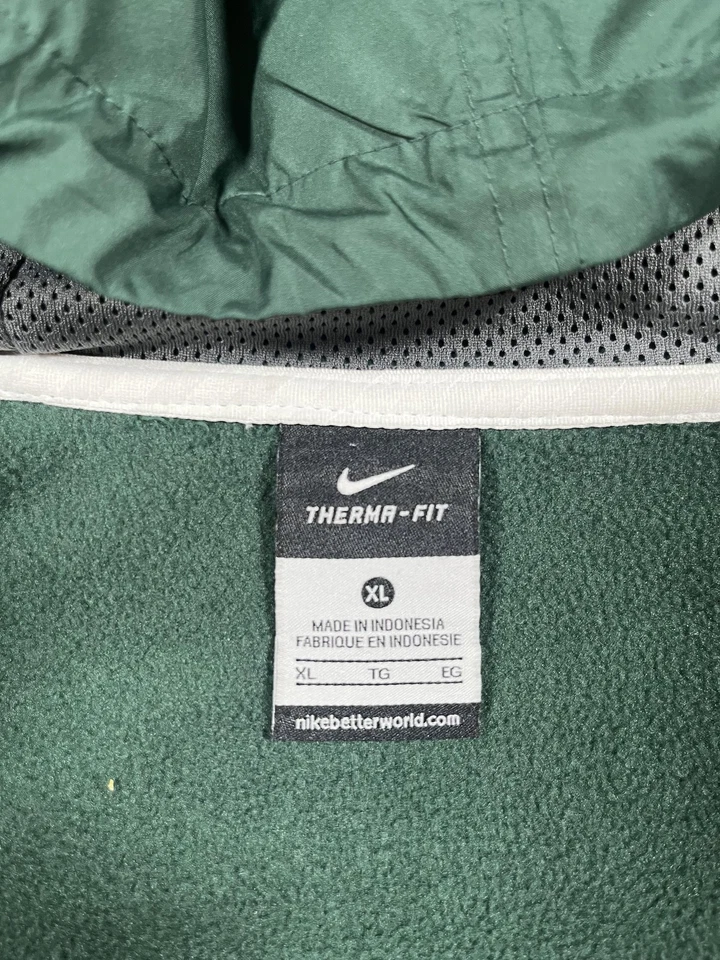Michigan State Spartans Jacket Mens XL Hooded NCAA Basketball Nike Therma-Fit - Image 3 of 4