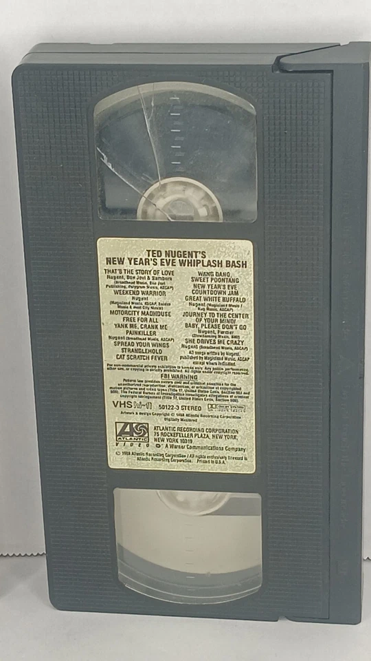 VTG VHS TED NUGENT New Year's Eve Whiplash Bash rock Concert Detroit Cobo Hall - Image 3 of 4