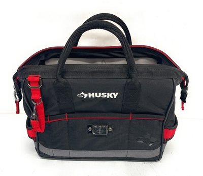 #ad Husky Heavy Duty 14 in. Water Resistant PRO Tool Bag Black $26.95
