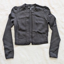 NWOT White House Black Market Black Cropped Knit Jacket/Shrug Size XS