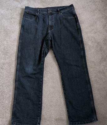 Herren Wrangler Jeans 38 W 30 L Demin Strip Affect Straight Cut