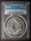 2021-D PCGS MS69 MORGAN Silver $1 Dollar Coin Denver Mint MS69