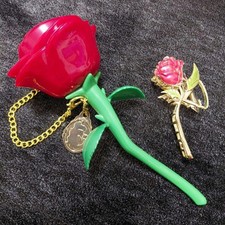 Carillon Disney La Bella e la Bestia rosa ♡ Set di clip per capelli! Buone co...