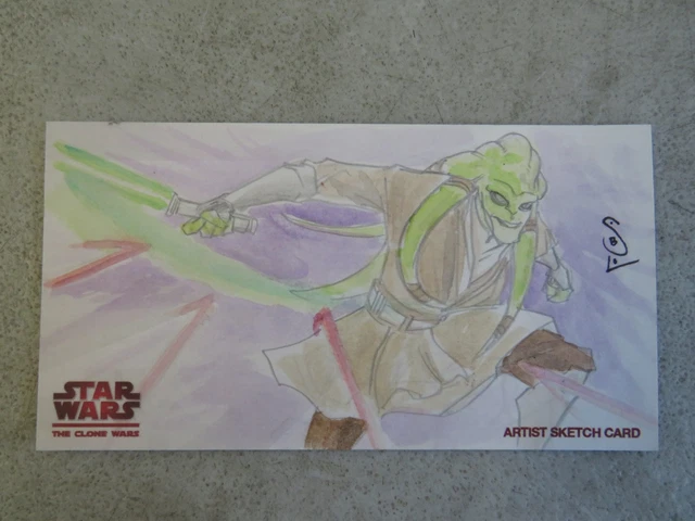 2009 Star Wars Clone Wars Topps Widevision Jason Sobol Sketchkarte