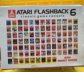 Atari Flashback 6 Console 100 Built-In Games 2 Wireless Controllers RCA (F8)