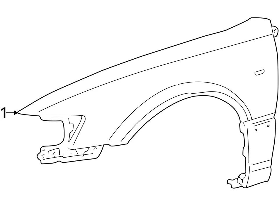 Guardabarros de pasajero Toyota Camry 1997-2001 Bu3ry Foto 3 de 3