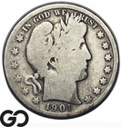 1901-S Barber Half Dollar, Better San Francisco Date