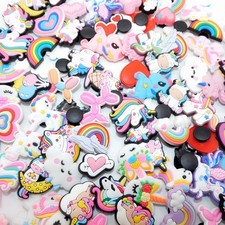 YOU PICK Unicorn Crocs Shoe Charm Bag Rainbow Cloud Heart Balloon Animal Fantasy