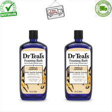 Dr Teal's Foaming Bath with Pure Epsom Salt, Vanilla Comfort, 34 fl oz, 2 Pack