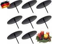 8 StüCk Adventskranz FüR Kerzenhalter, Ø 8 Cm Schwarz Adventskerzenhalter Me