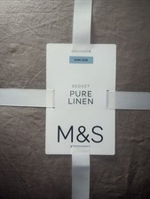M&S Bedset King Size Pure Linen Taupe RRP £120