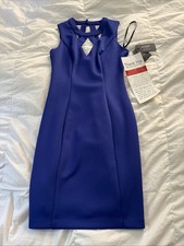 GUESS Womens Blue Sleeveless Halter Short Cocktail Dress Size 2 5A