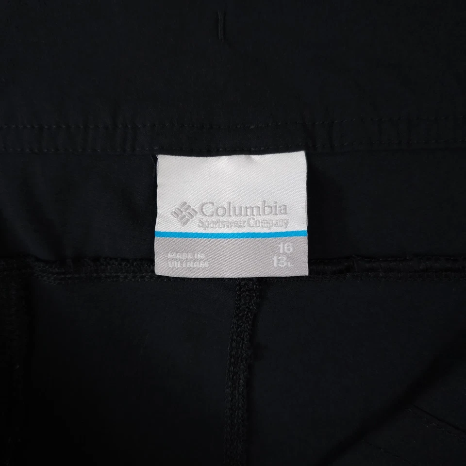 Columbia Shorts Womens 16 Black Anytime Outdoor Long Bermuda Nylon Hiking Casual - Image 3 of 4