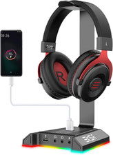 EKSA W1 RGB Headphones Stand Gaming Headset Stand with 7.1 Surround Sound, Deskt