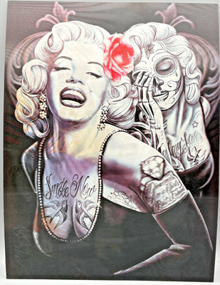 3D-Bild/Effekt-Flip-Marilyn Monroe-Chicano-Tätowierung-30x40cm-ohne Rahmen